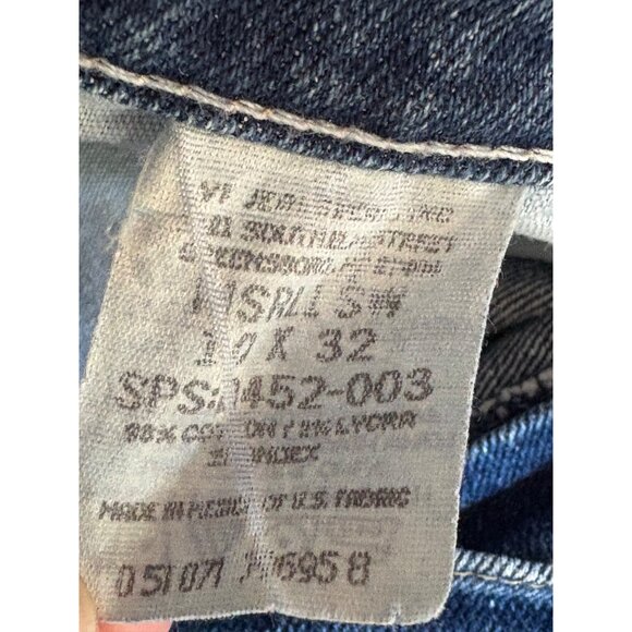 WRANGLER Y2K WOMENS DENIM JEANS 10X32 HIGH RISE CLASSIC BLUE STRAIGHT LEG STRETC - Picture 6 of 9